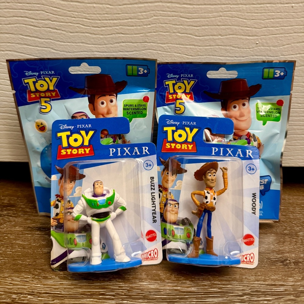 Toy Story 5 Bundle Bath Bombs & Mini Figures Woody & Buzz Brand New Disney Pixar